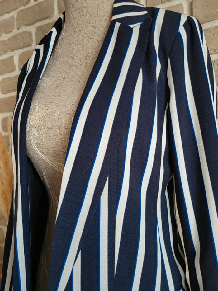 Blazer Only rayé bleu et blanc neuf XS 34 - photo numéro 9