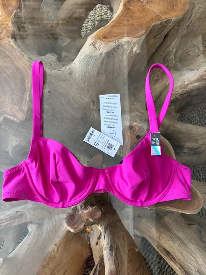 Haut de maillot de bain Etam rose fushia 90b