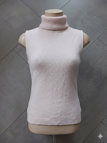 pull sans manches col roulé rose clair Taille 1 Camaïeu Neuf