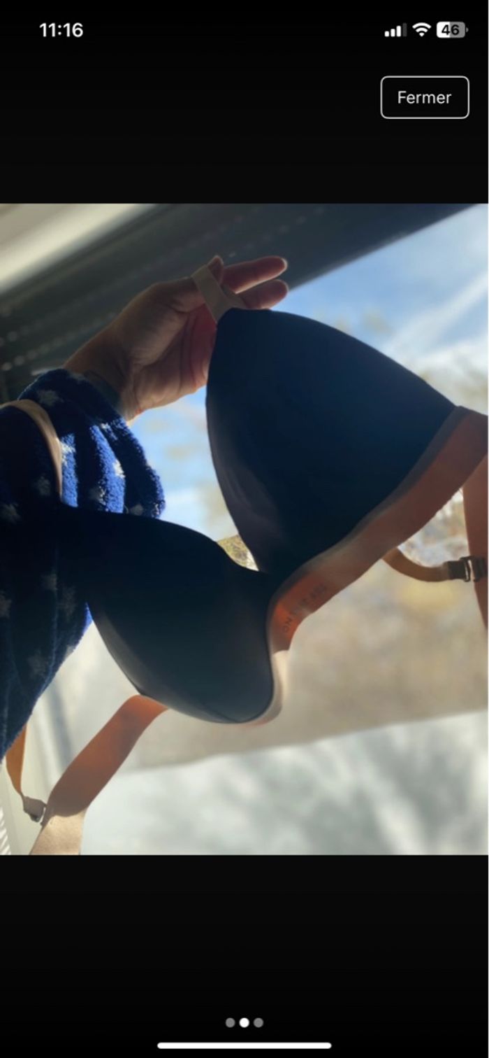 Bralette noire et beige - photo numéro 2