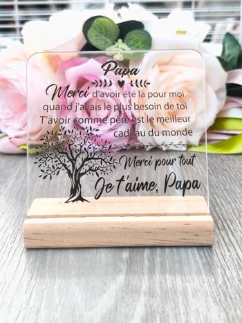 Plaque carrée " PAPA "