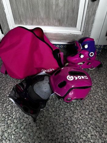 Équipement complet rollers enfants fille