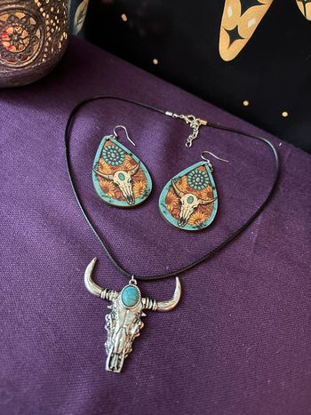 Set bijoux boho navajo cranes de buffles