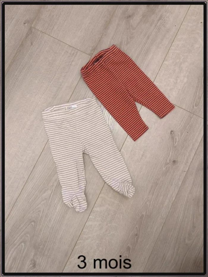 Lot de 2 leggings 3 mois
