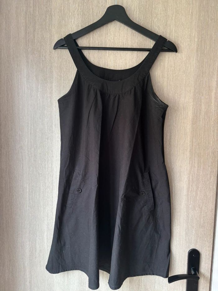Robe tunique noire avec poche - T38