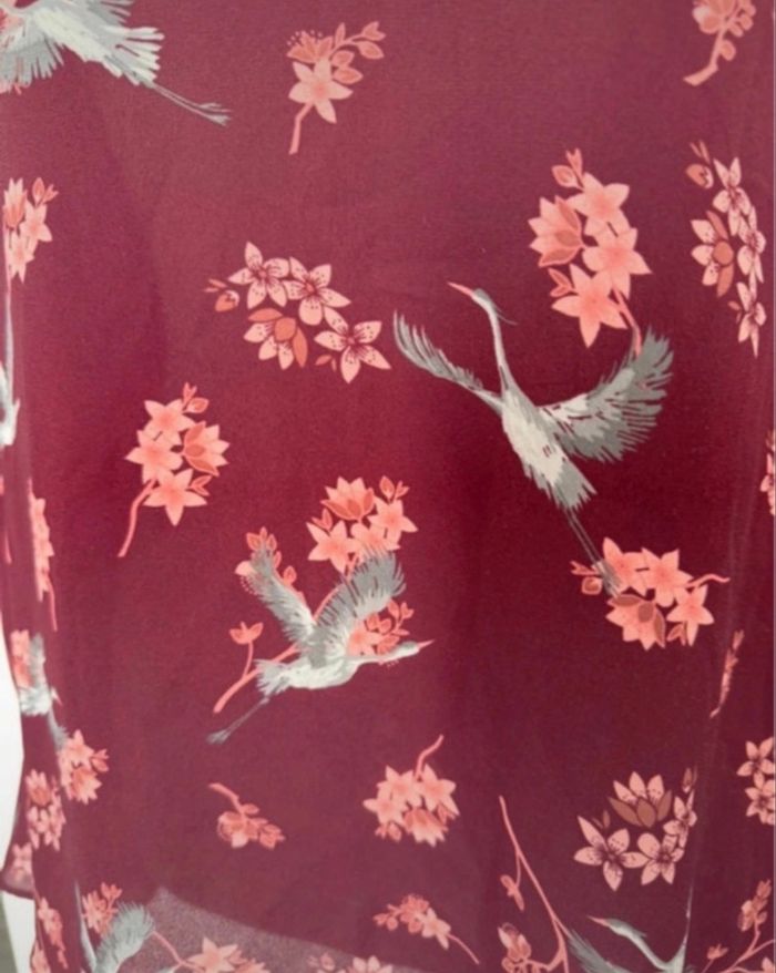 Blouse bordeaux à motifs Primark 40 ou L - photo numéro 4