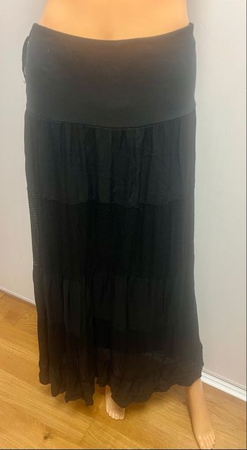 Jupe longue noire fluide 
