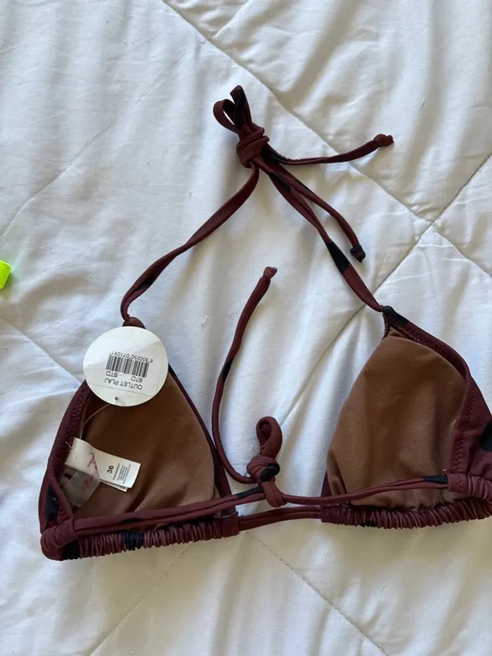 Lot 5 maillots de bain bikini haut bas taille S/36 neuf multicolore motifs - photo numéro 9