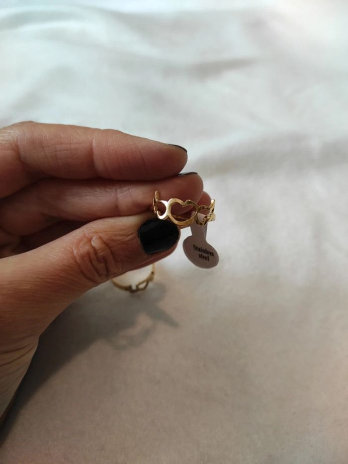 2 bagues en acier inoxydable - neuves - photo numéro 1