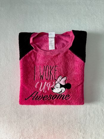 Haut de pyjama a manche longue disney minnie rose et noir taille M pour femme