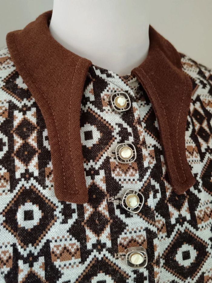 Ensemble trois pièces marron années 70 - photo numéro 9