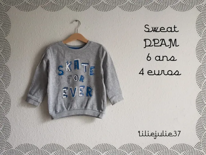 Sweat DPAM 6 ans