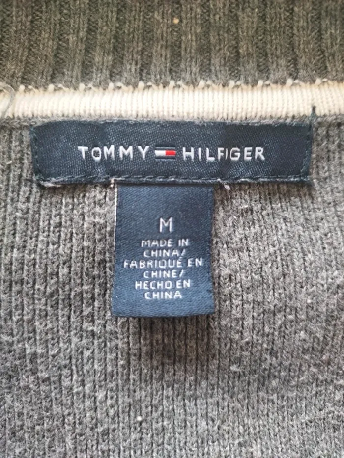 Pull Col Zippé Femmes 100% Coton - Tommy Hilfiger - Taille M - photo numéro 6