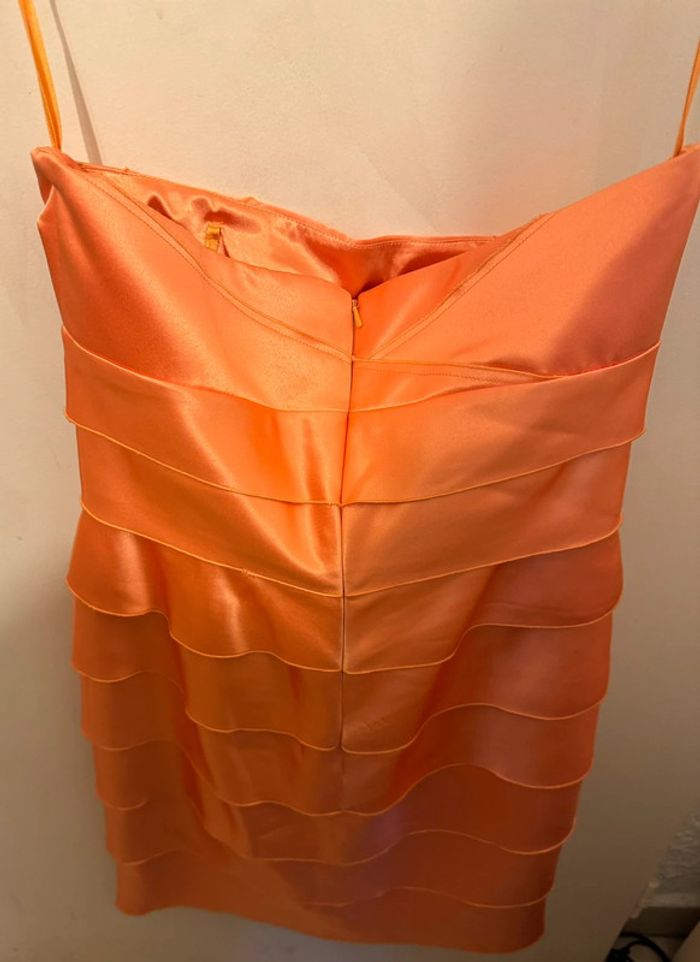 Robe bustier orange manoukian soiree mariage taille L - photo numéro 4