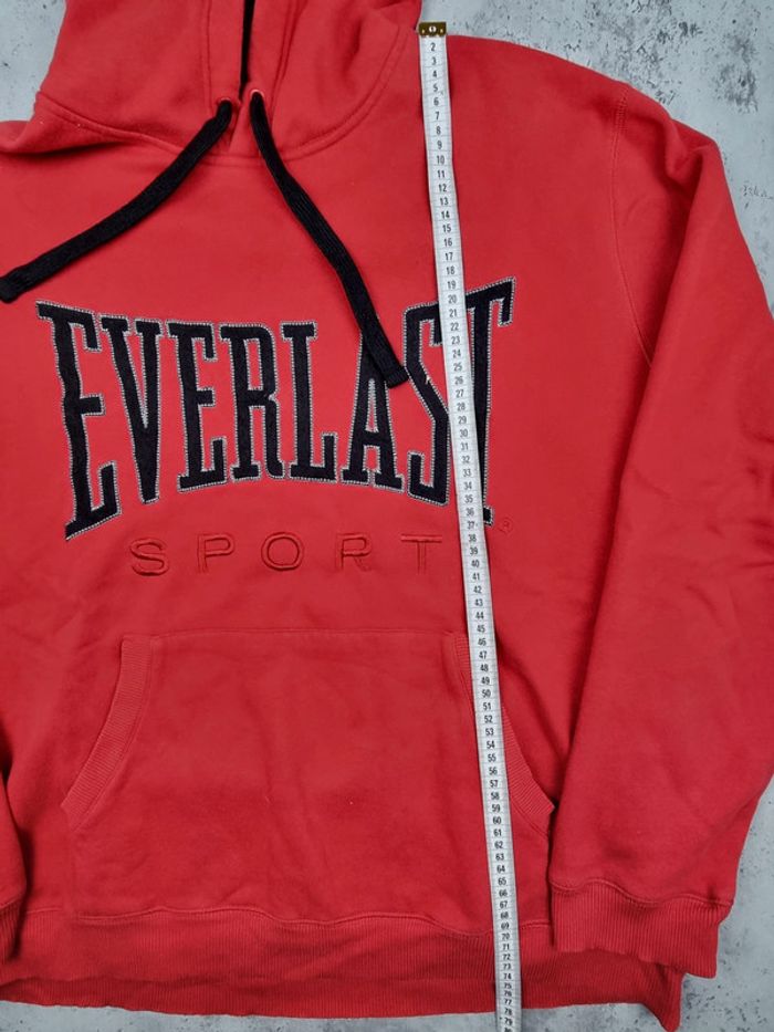 Pull à capuche Everlast rouge – Taille XXL Homme (mesures en photos) - photo numéro 8