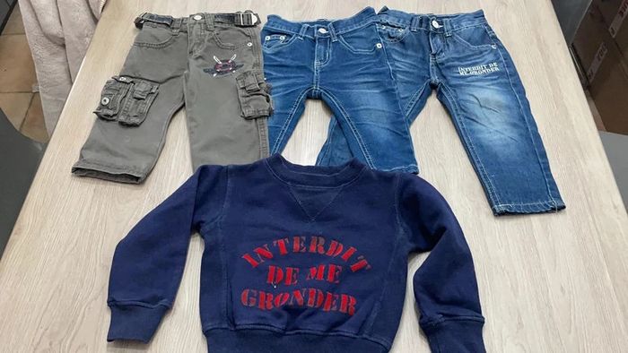 Lot de 4 vêtements Interdit de me Gronder 6 mois