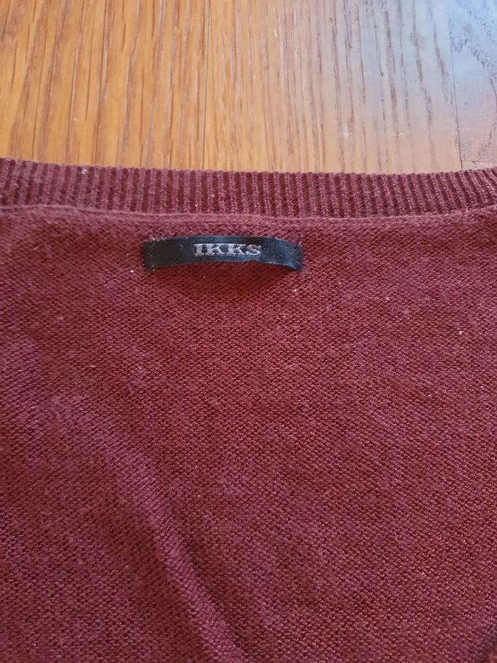 Pull ikks empiècements cuir - photo numéro 3