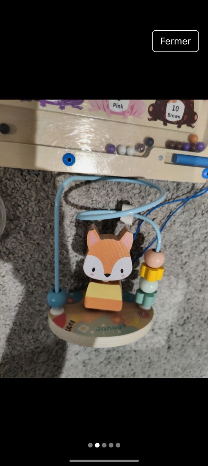 Lot jeux enfants Montessori à empiler puzzle nombre couleurs - photo numéro 2