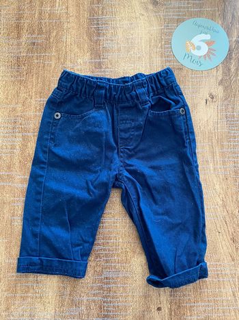Pantalon bleu 6 mois grain de blé