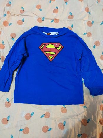 T-shirt manches longues Superman T.12 mois