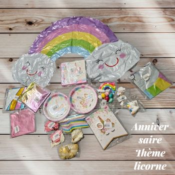 Lot anniversaire neuf thème licorne