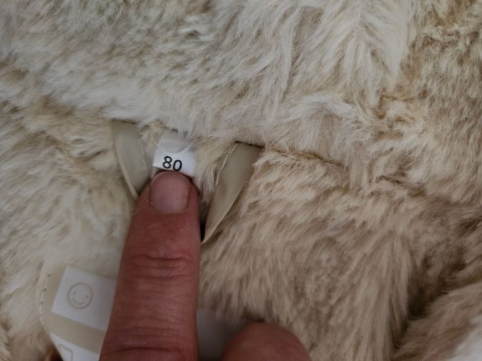 Manteau beige avec moufles 12-18mois - photo numéro 3