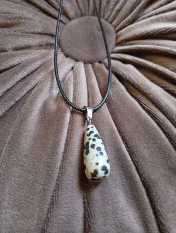 Jaspe dalmatien Collier en pierres naturelles Lithothérapie méditation