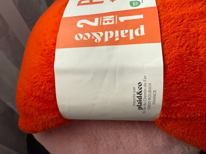 Plaid avec coussin orange - photo numéro 4