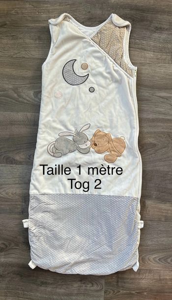 Gigoteuse turbulette Tog 2 taille 1 mètre Nattou