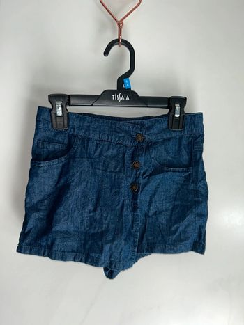 Short / jupe souple couleur bleu jean - 6 ans