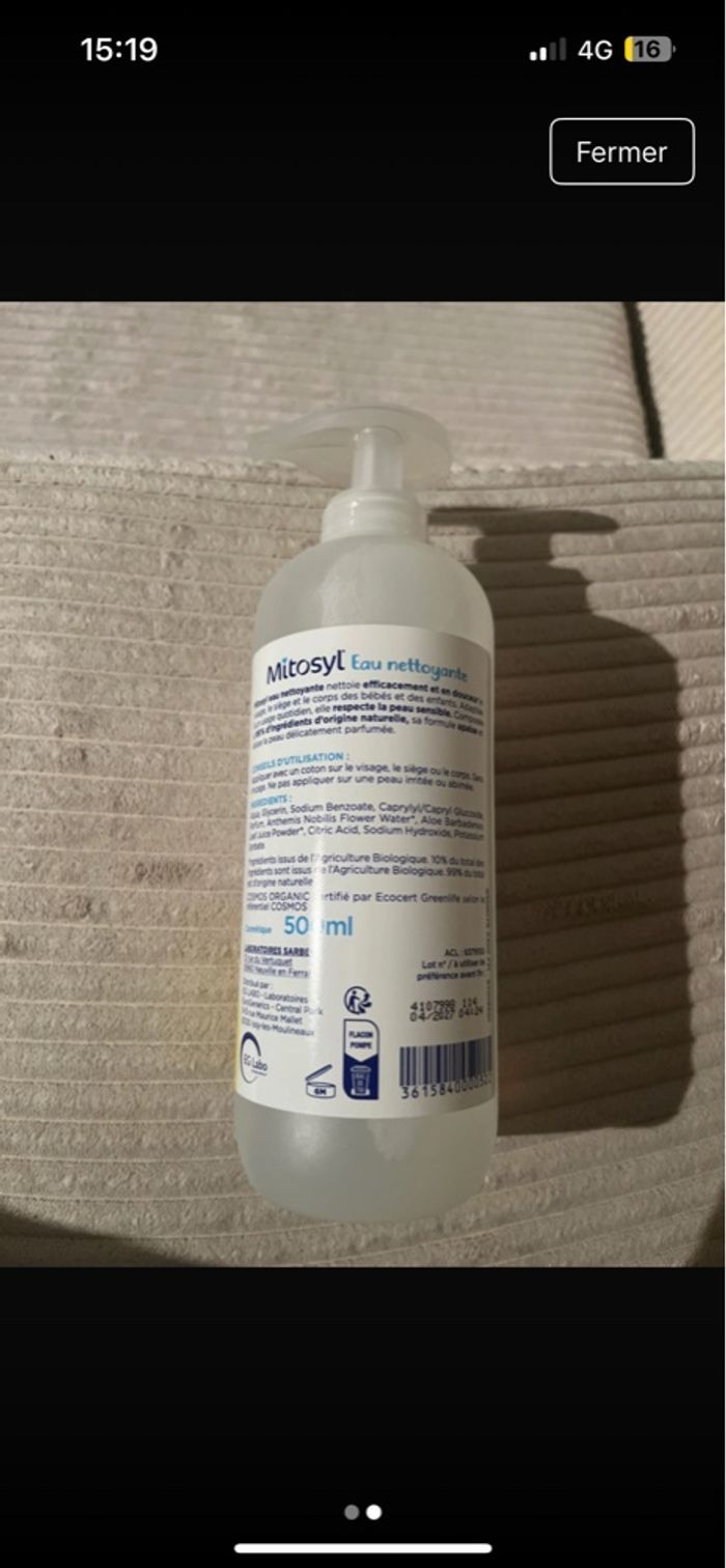 Eau nettoyante Mitosyl - photo numéro 2