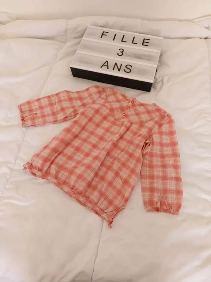 Chemise manche longue 3 ans fille Kidkanai - photo numéro 2