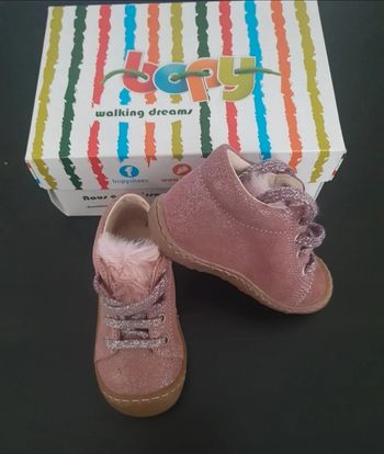 Chaussures premiers pas bopy taille 20 fille rose pailleté neuves