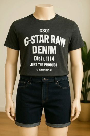 T-shirt G-Star RAW homme - Taille XL - Style casual moderne gris foncé