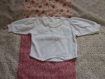 Brassière velours blanche 1 mois