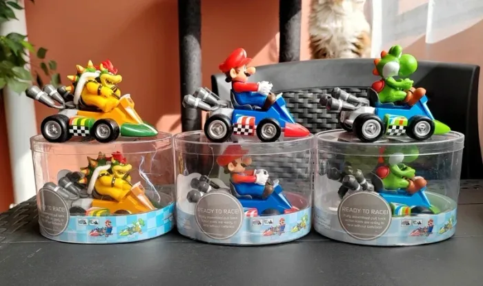 Lot de 3 Figurines Mario Kart à propulsion - Nintendo - Mario, Yoshi, Bowser - photo numéro 2