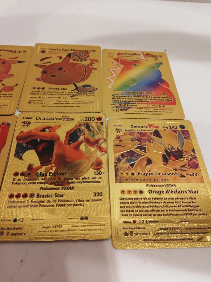 Cartes pokémons en or vraies - photo numéro 3