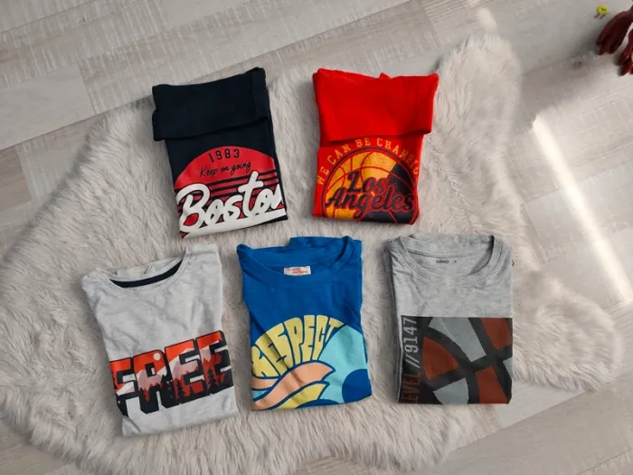 Lot t-shirt ML 8 ans