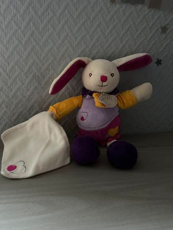Doudou lapin baby nat