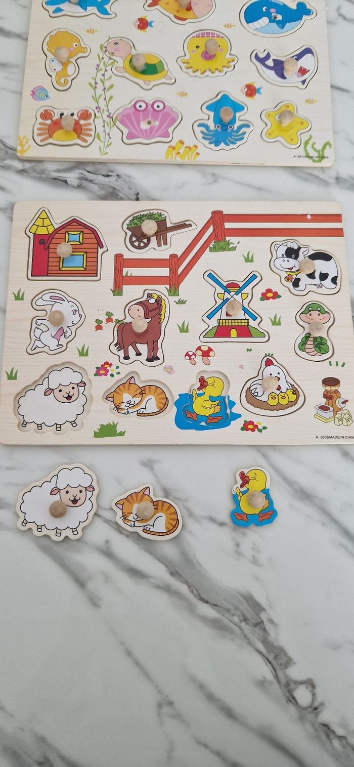 Lot 2 puzzles animaux 1er âge - photo numéro 2