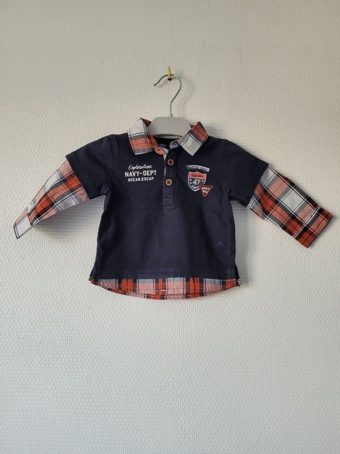 Polo marine Gemo 6 mois TBE