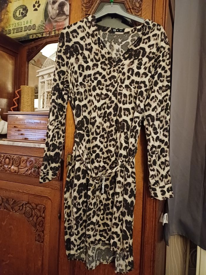 Robe fluide léopard taille s