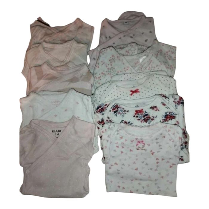 Lot de 10 body bébé fille 1 mois