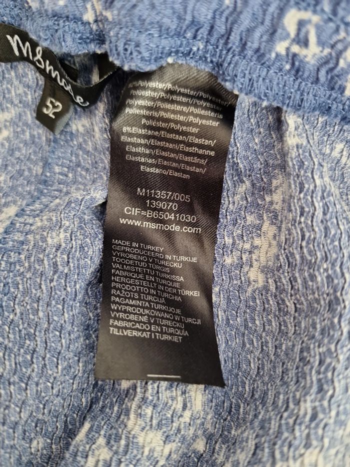 Pantalon Fluide Léger Bleu Dégradé Blanc M&S - photo numéro 6