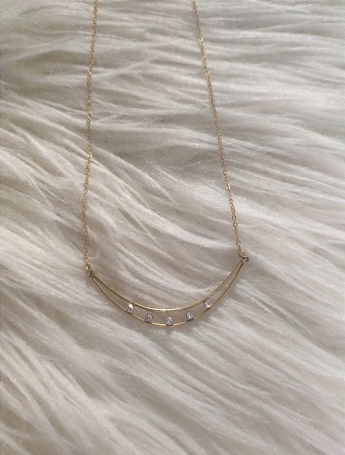 Collier doré en acier inoxydable à strass Milë Mila En très bon état