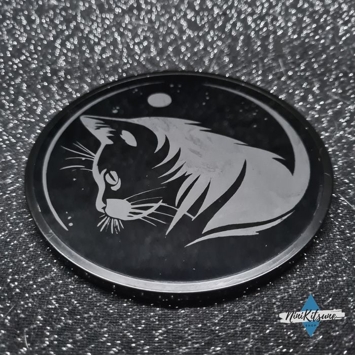 Gravure sur sous verre Chat - photo numéro 2