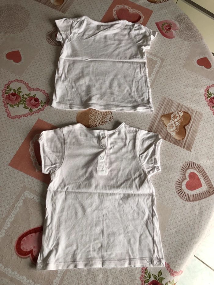 Lot 2 tee shirt blanc - photo numéro 2