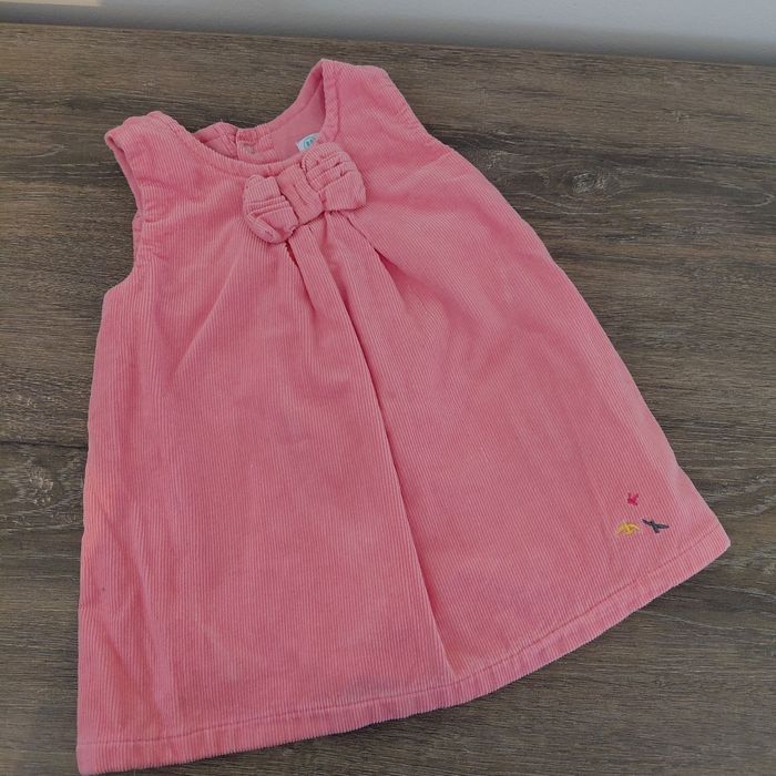 U Tout simplement- robe velours rose 9 mois - photo numéro 1
