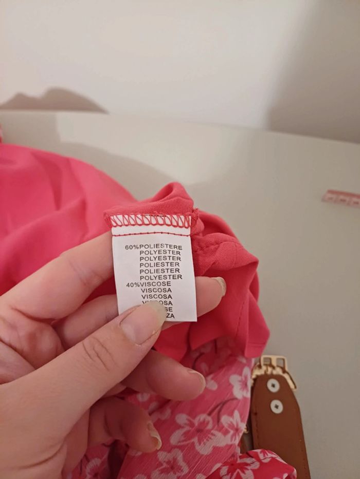 Robe longue rose cache-coeur Fleurie Maëlle taille S 36 - photo numéro 12