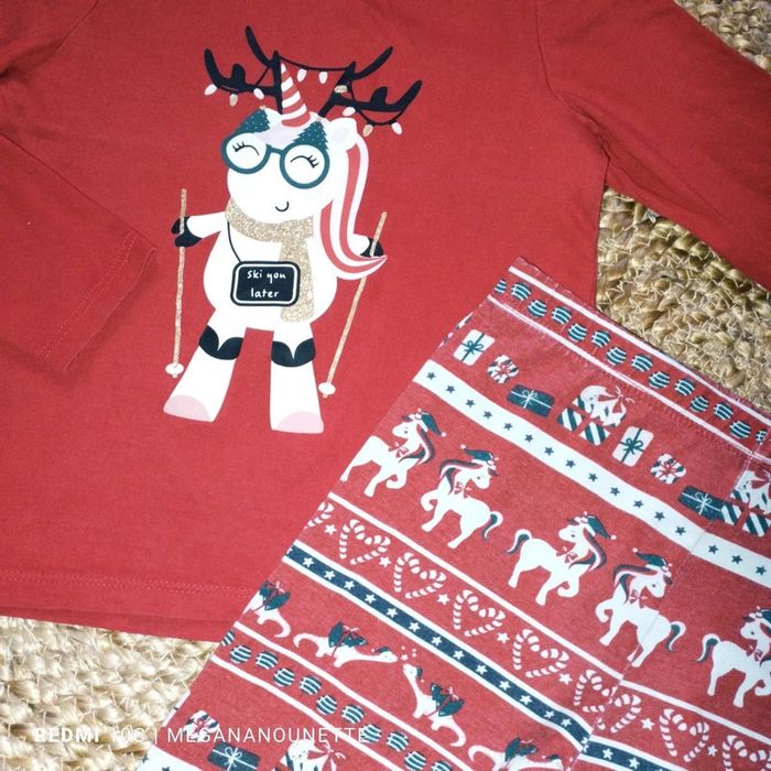 🦋 H&M Pyjama deux pièces Licorne 🦄 4 ans 104 cm - photo numéro 4